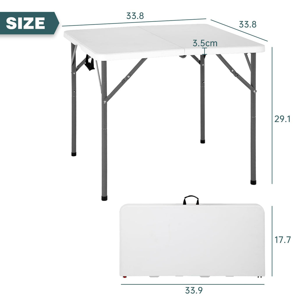 34" White Folding Plastic Table B582252