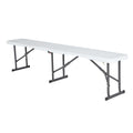 Portable Folding Bench, 6-Foot, UV-Resistant, Powder-Coated Steel U979