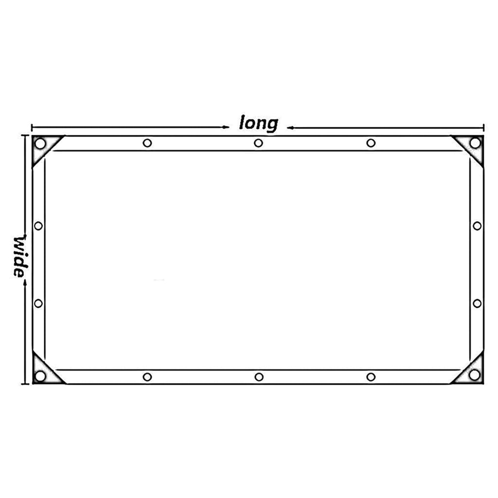 Heavy Duty Waterproof Clear 3x3ft Poly Tarp with Grommets V214067