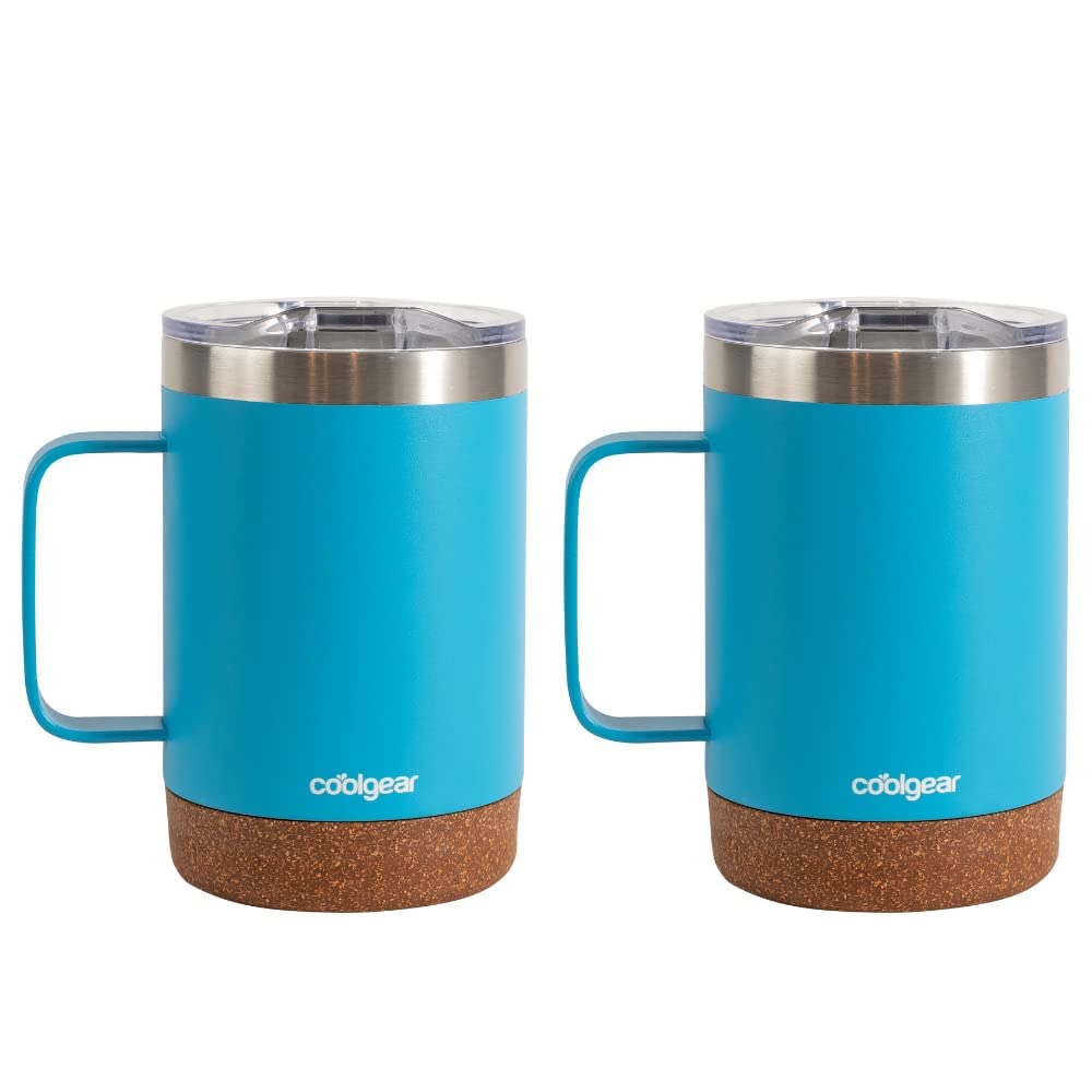 Stainless Steel Copper Lined Mug with Handle 2 Pack 16 oz W570