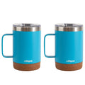 Stainless Steel Copper Lined Mug with Handle 2 Pack 16 oz W570