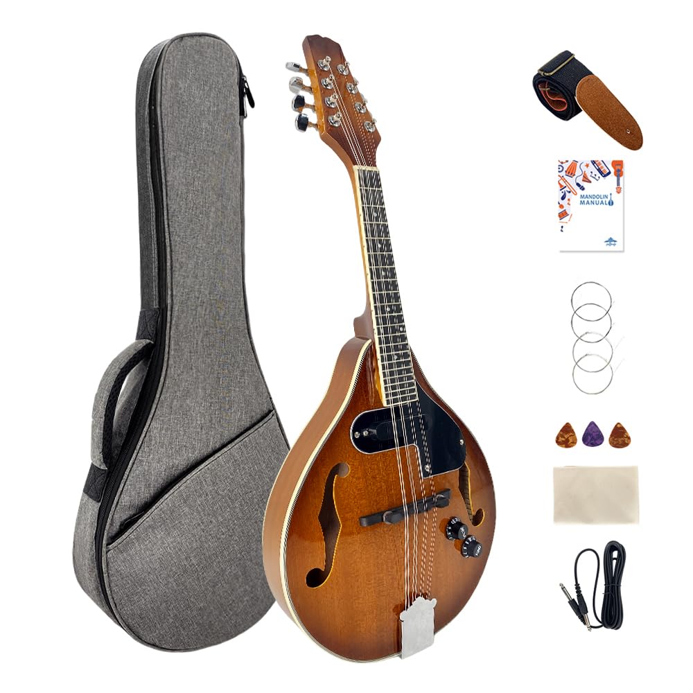 Mahogany Acoustic Electric 8 String Mandolin V73908