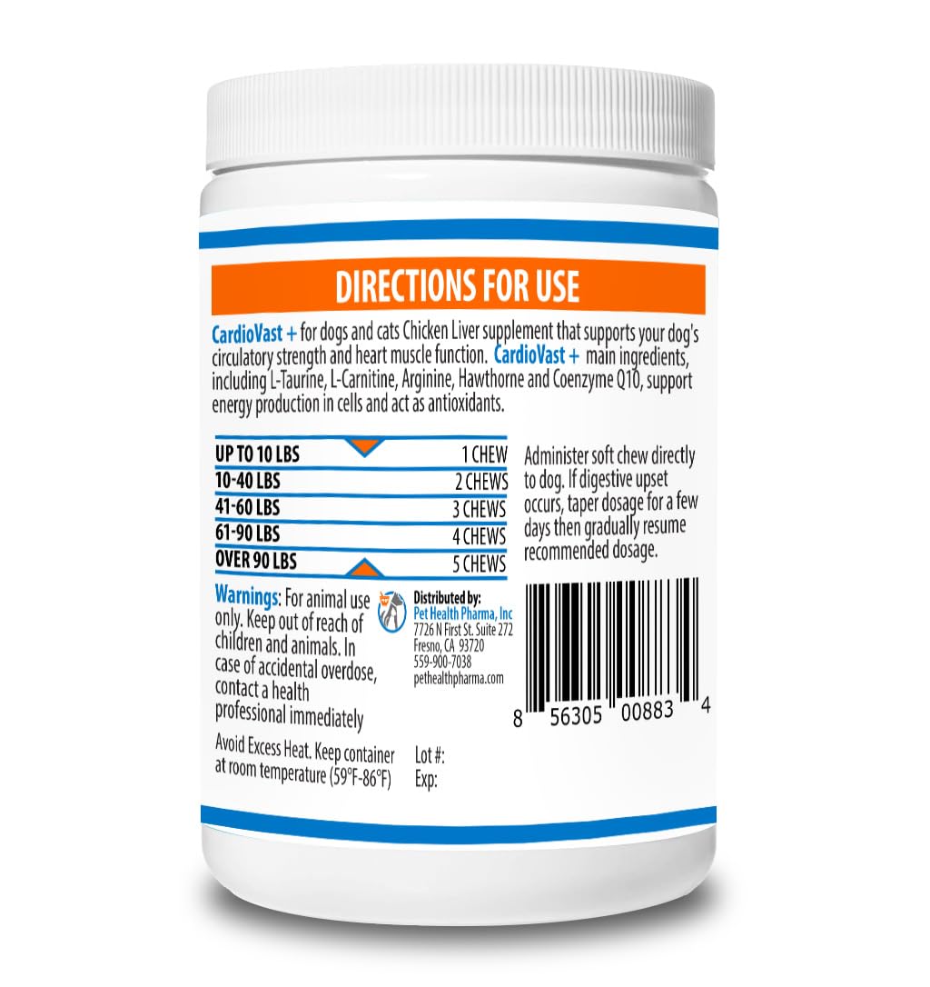 Cardio Support Supplement for Dogs and Cats, 60 Soft Chew U24413