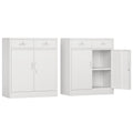 White Metal Storage Cabinet with 2 Drawers N500460