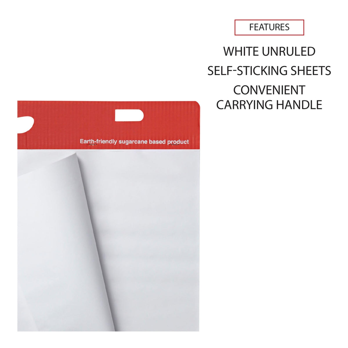 Self Stick Easel Pads, Unruled, 25 x 30, White, 30-Sheet, Case of 2 H623674
