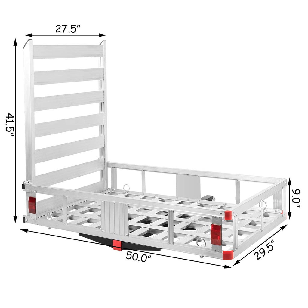Aluminum Hitch Cargo Carrier with Ramp W5327