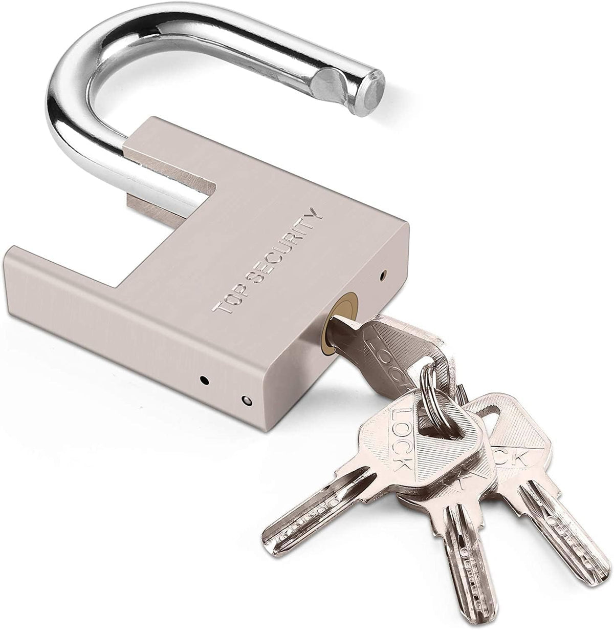 Heavy Duty Solid Brass Keyed Padlock with 4 Keys H859391