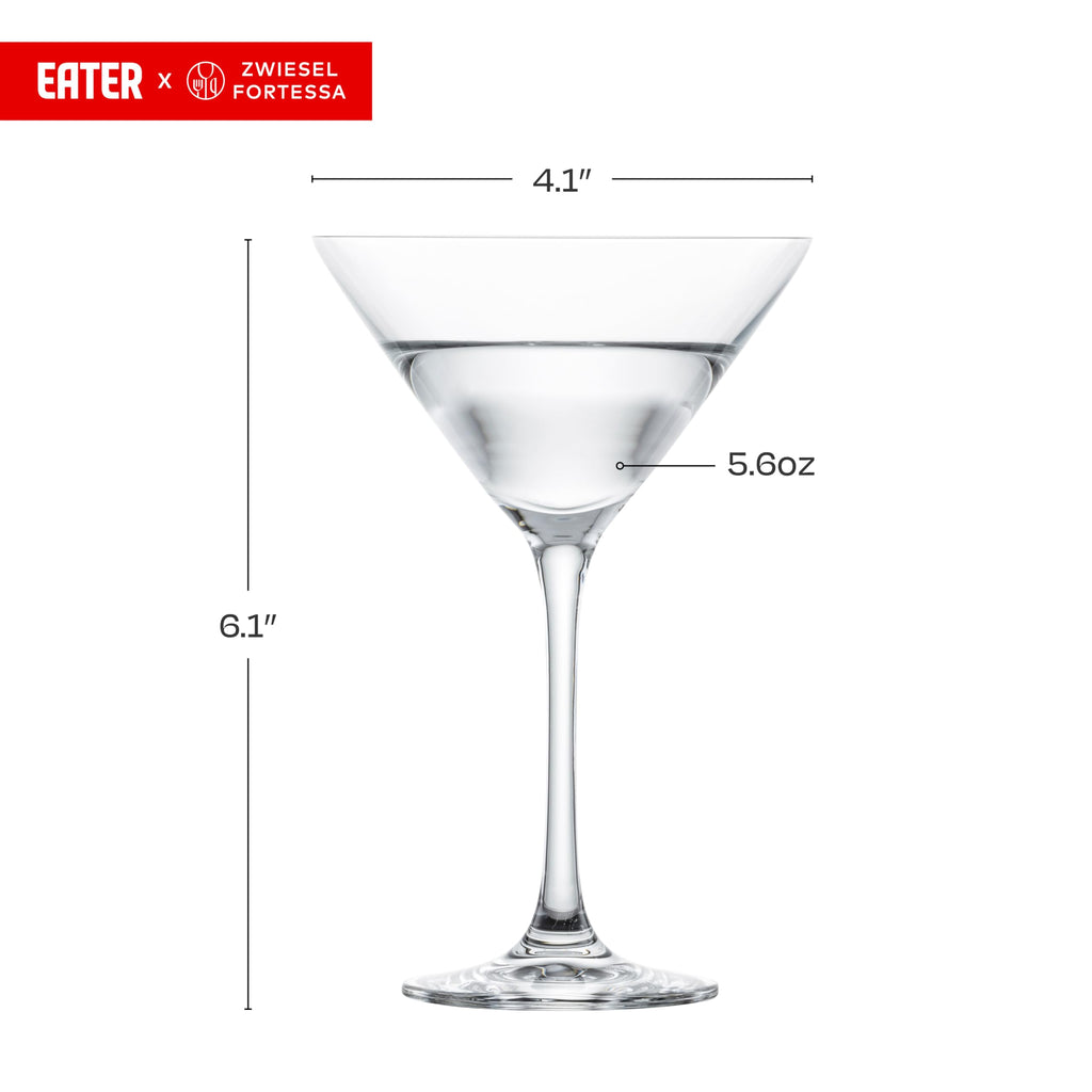 Clear 6 Ounce Martini Glass Set of 6 F4165