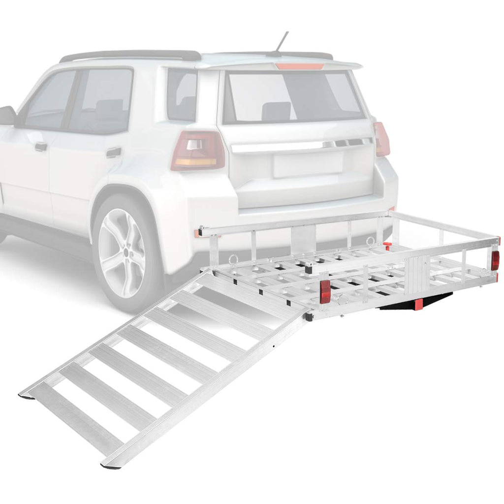 Aluminum Hitch Cargo Carrier with Ramp W5327