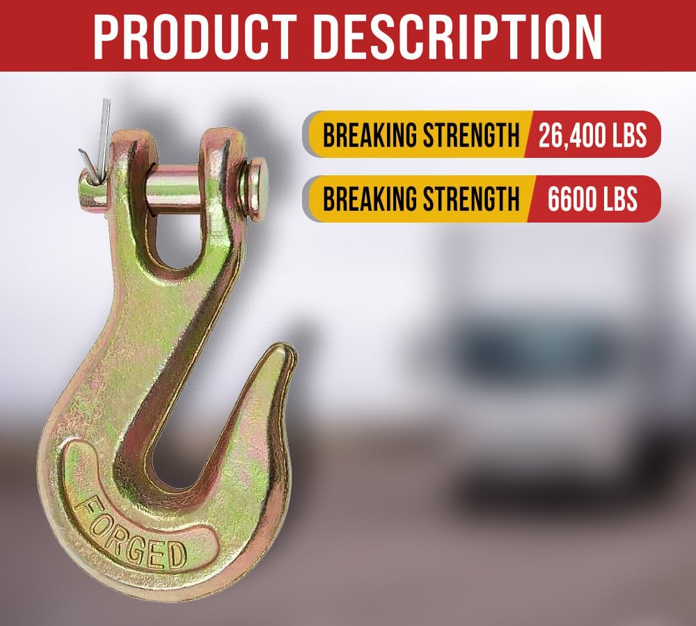 3/8 Grade 70 Forged Alloy Steel Clevis Grab Hooks 10 Pack F586