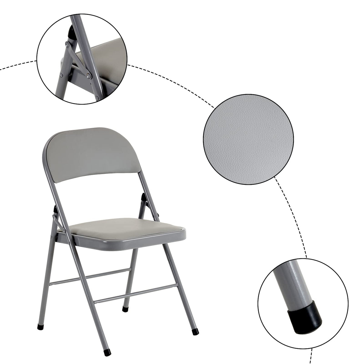 Foldable Iron PVC Chairs A168534