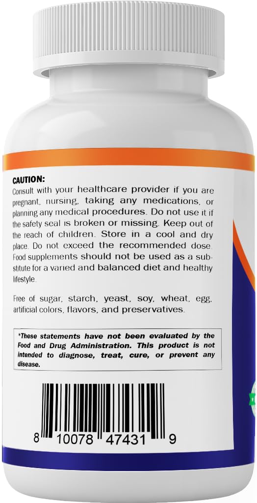 MSM 2000 mg with Vitamin C 180 Veg Capsules Non-GMO Gluten Free M452276