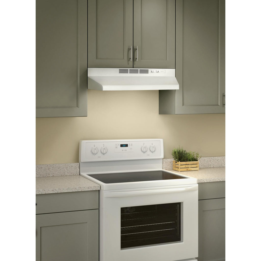Ductless Range Hood with Lights, 30-Inch, White J9881