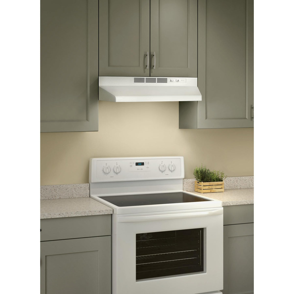 Ductless Range Hood with Lights, 30-Inch, White J9881