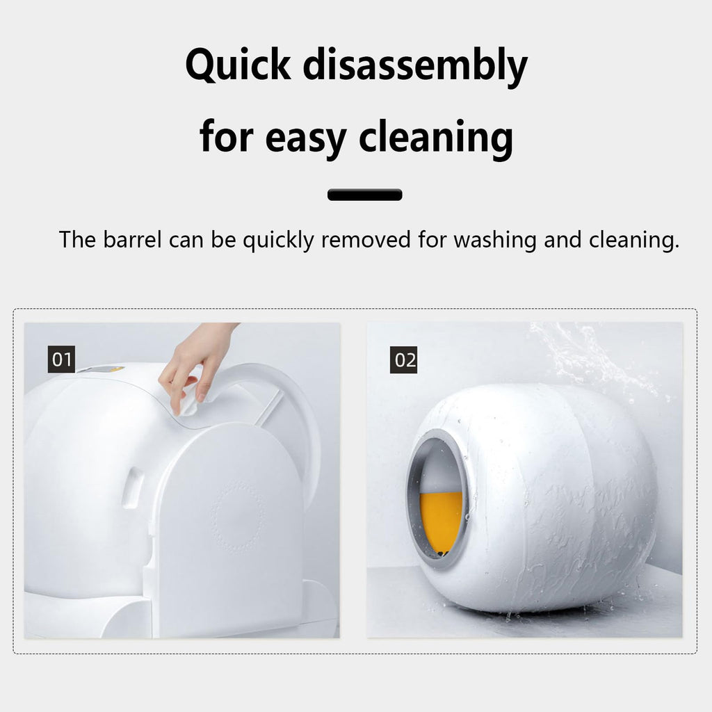 Covered Self-Cleaning Litter Box with Disposable Trays Q5770