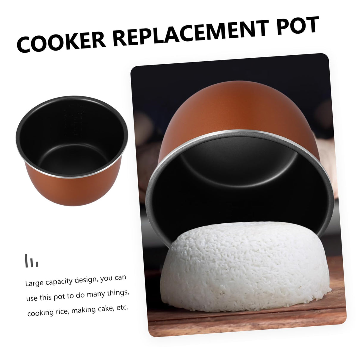 Aluminum Alloy Non-stick 4l Replacement Inner Pot G855