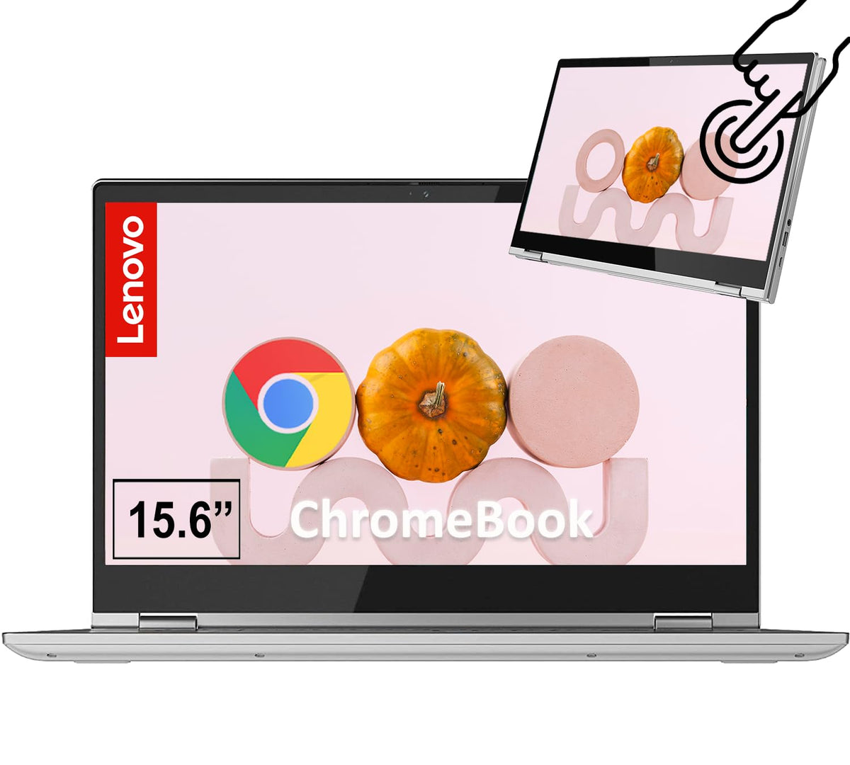 15.6" FHD Touchscreen 2-in-1 Chromebook Laptop, Intel i3, 4GB RAM, 64GB, Grey V67217