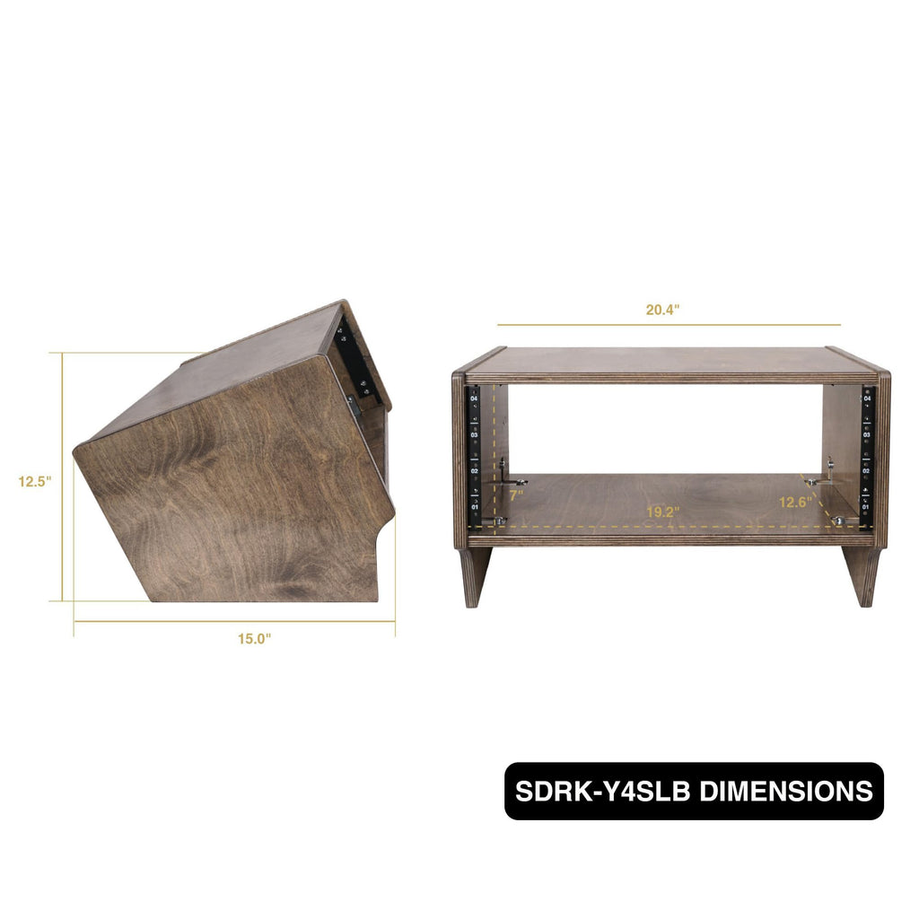 4U Angled Desktop Studio Rack with Baltic Birch Plywood T640946
