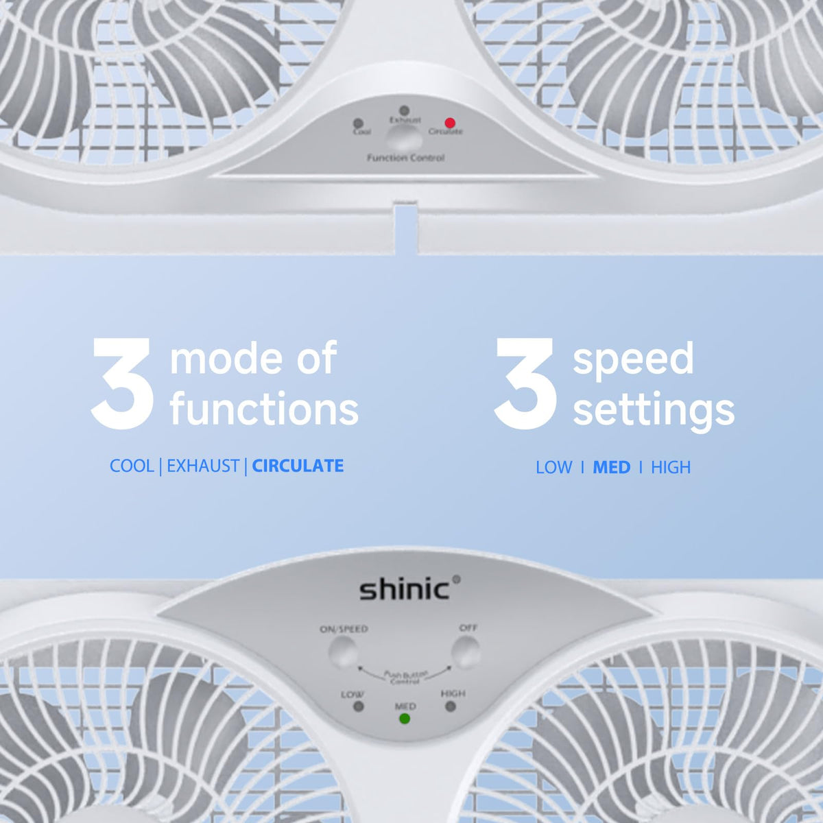 9" Twin Window Fan with Remote T32889