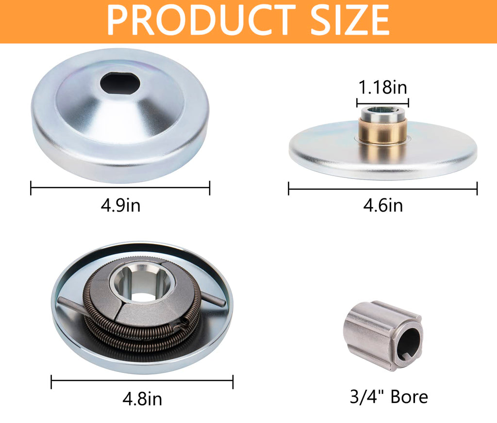 6.5 hp Go Kart Torque Converter Kit 3/4" Bore Clutch Pulley K476