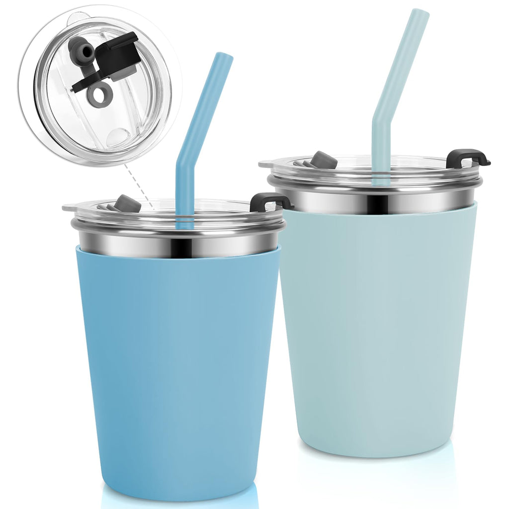 Stainless Steel Kids Cups with Lids, 12oz Spill Proof, 2 Pack Y27910