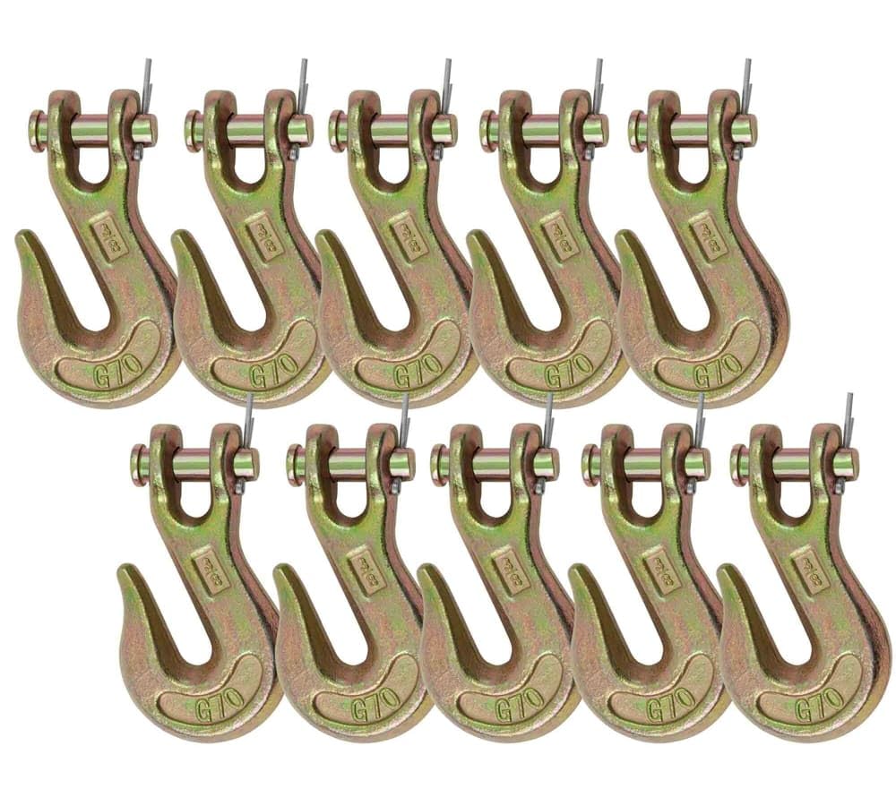 3/8 Grade 70 Forged Alloy Steel Clevis Grab Hooks 10 Pack F586