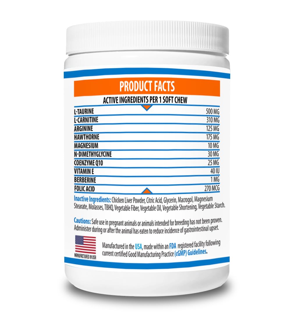 Cardio Support Supplement for Dogs and Cats, 60 Soft Chew U24413