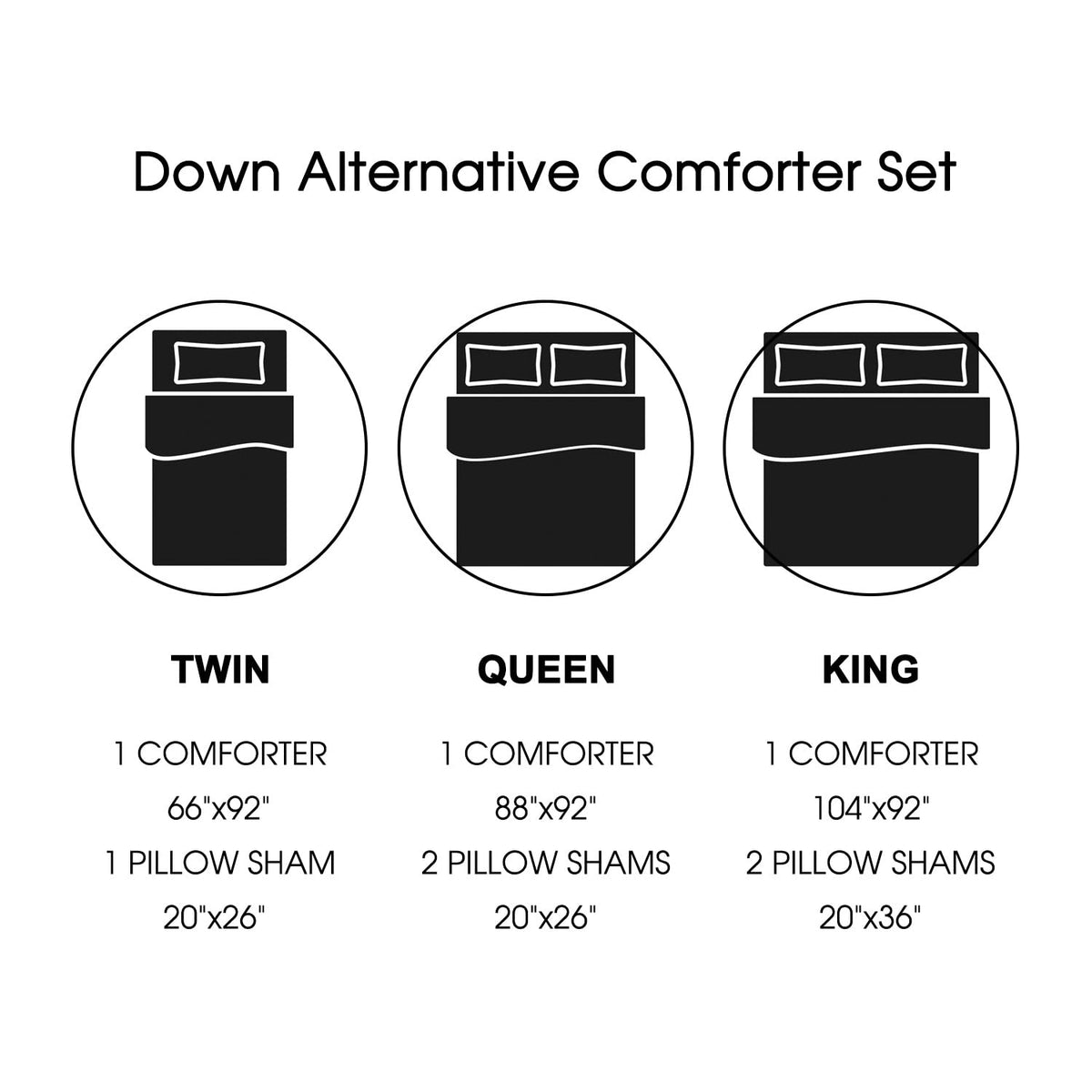 Forest Green King Size Reversible Down Alternative Comforter Set E4469