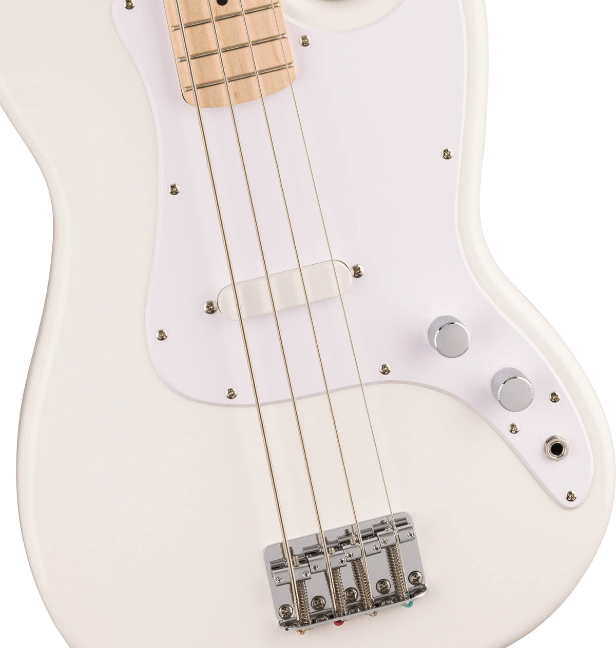 Arctic White Bass Guitar with Amplifier and Cable P5241