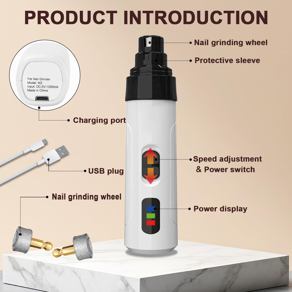 Electric Pet Nail Grinder U5107