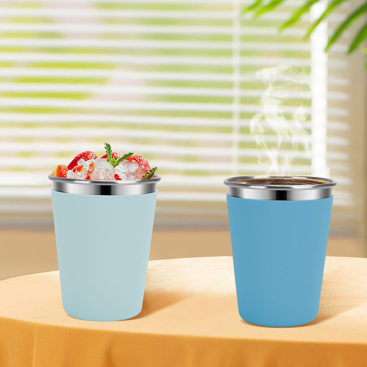 Stainless Steel Kids Cups with Lids, 12oz Spill Proof, 2 Pack Y27910