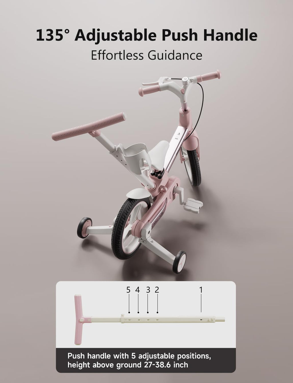 6 in 1 Toddler Bike with Push Handle I358
