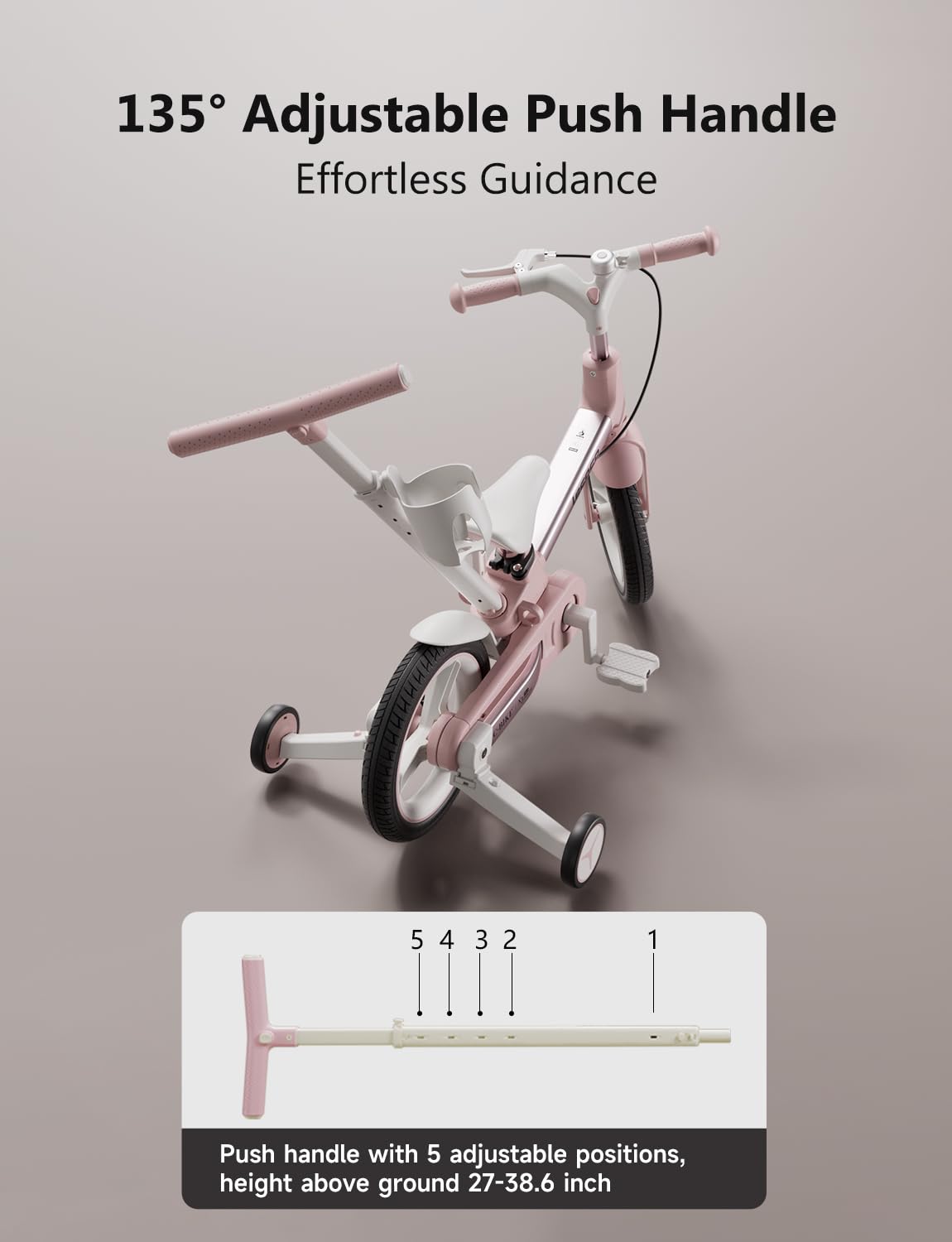 6 in 1 Toddler Bike with Push Handle I358