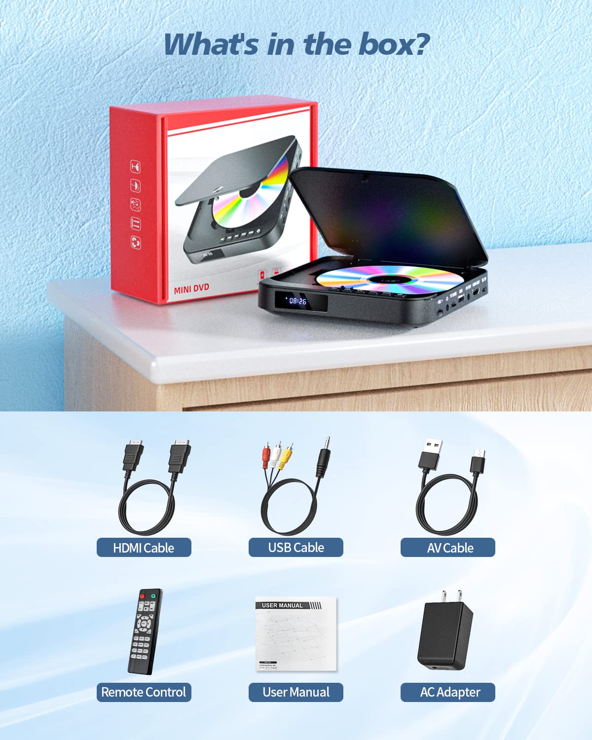 Mini DVD Player with HDMI F287