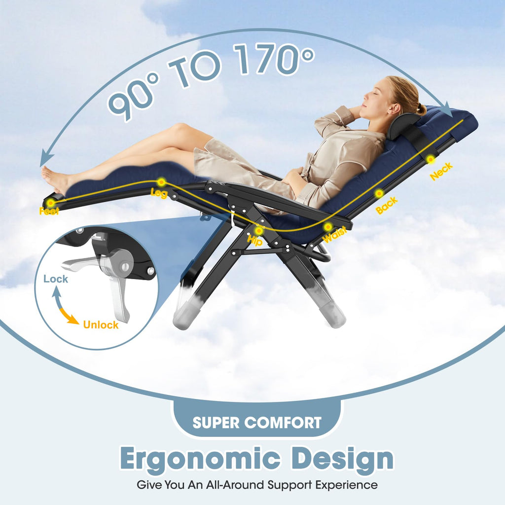 Oversized Zero Gravity Chair with Carry Bag W348