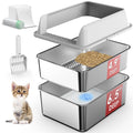 Enclosed Stainless Steel Sifting Litter Box C8744