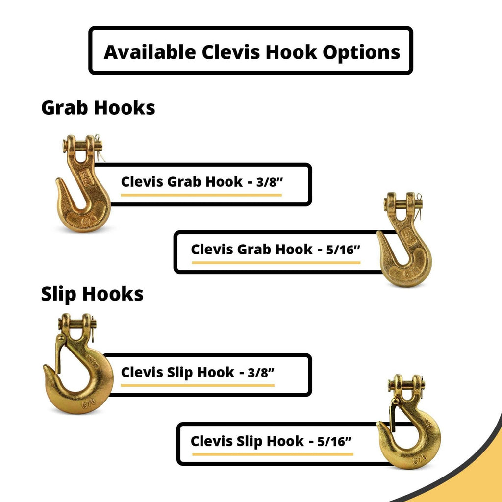 3/8 Clevis Hook G70 4 Pack D667705