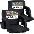 Stadium Seats with Back Support 2.5'' Thick Cushion 6 Adjustable Angle Bleacher Seat with Armrest W689