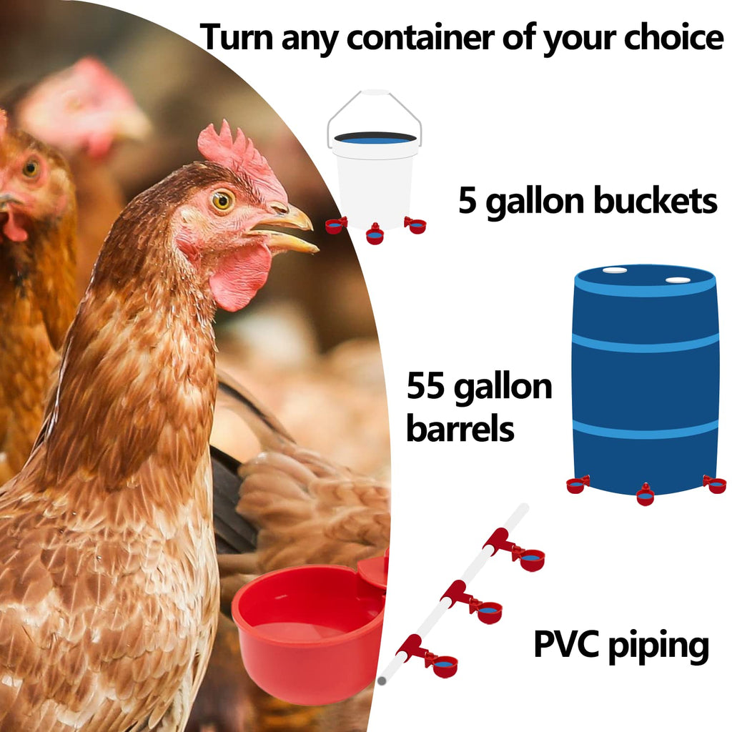 Automatic Poultry Waterer Kit 5 Gallon 12 Pack S577551
