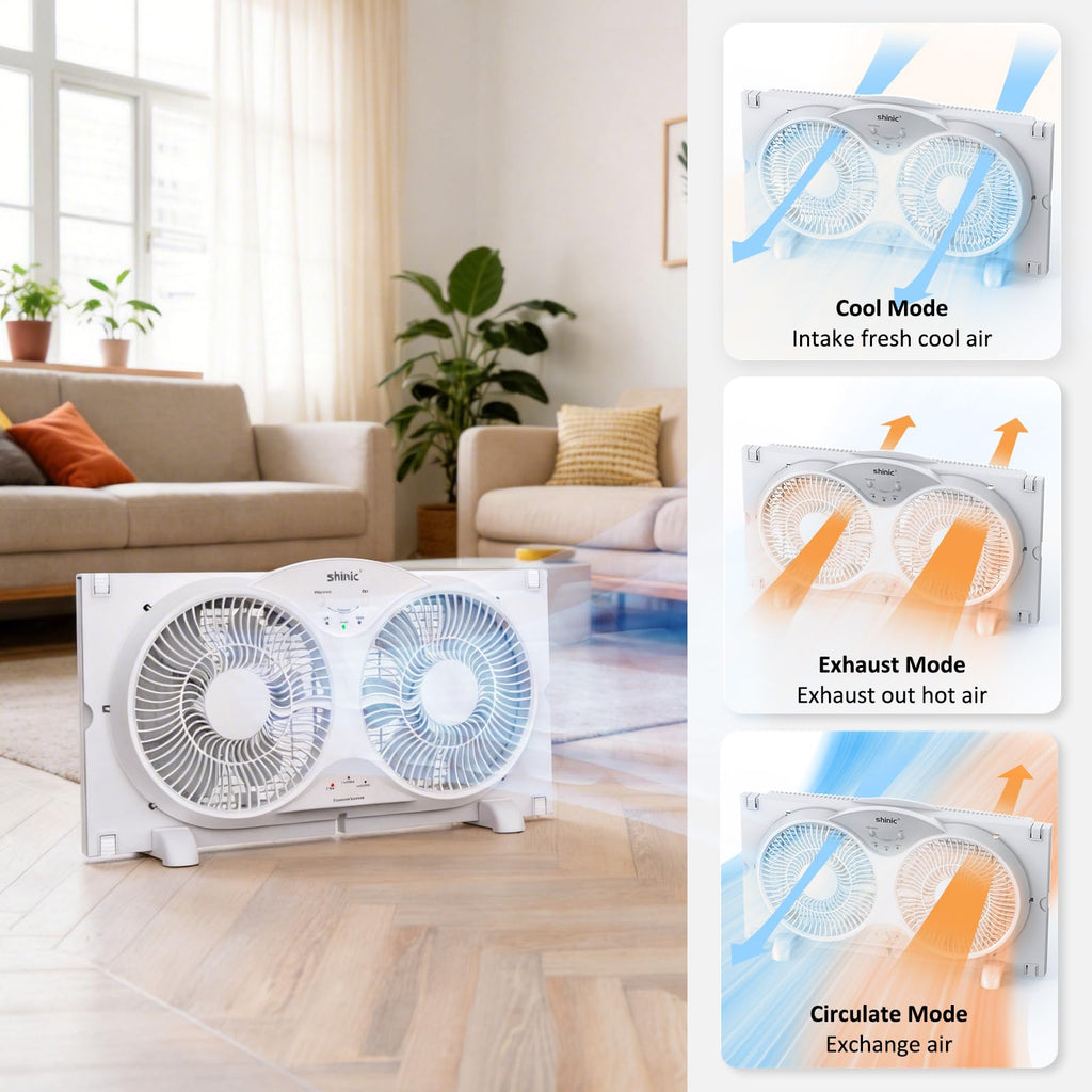 9" Twin Window Fan with Remote T32889