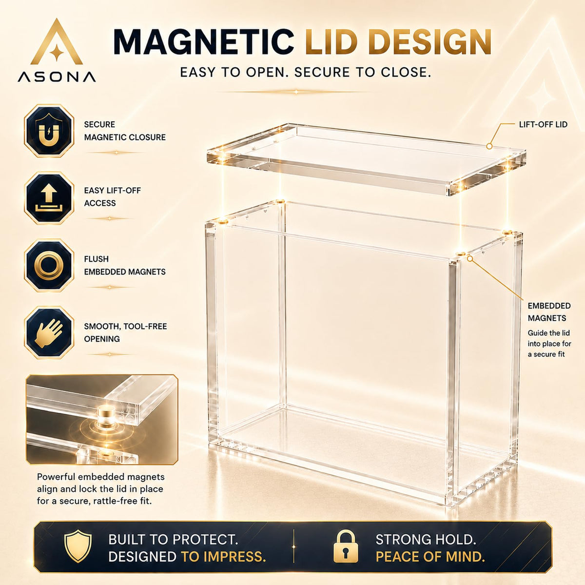 Clear Magnetic Acrylic Case 2-Pack S231