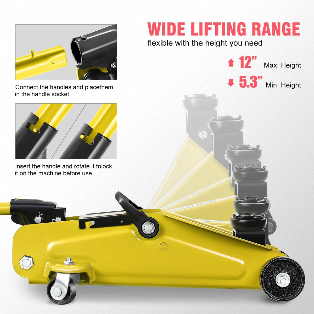 1.5 Ton Hydraulic Trolley Floor Jack A349