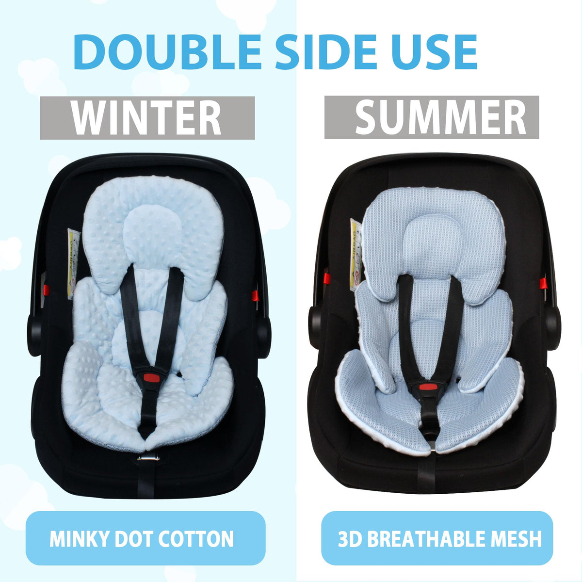 Infant Carseat Insert 2-in-1 Reversible Support Pad G3238