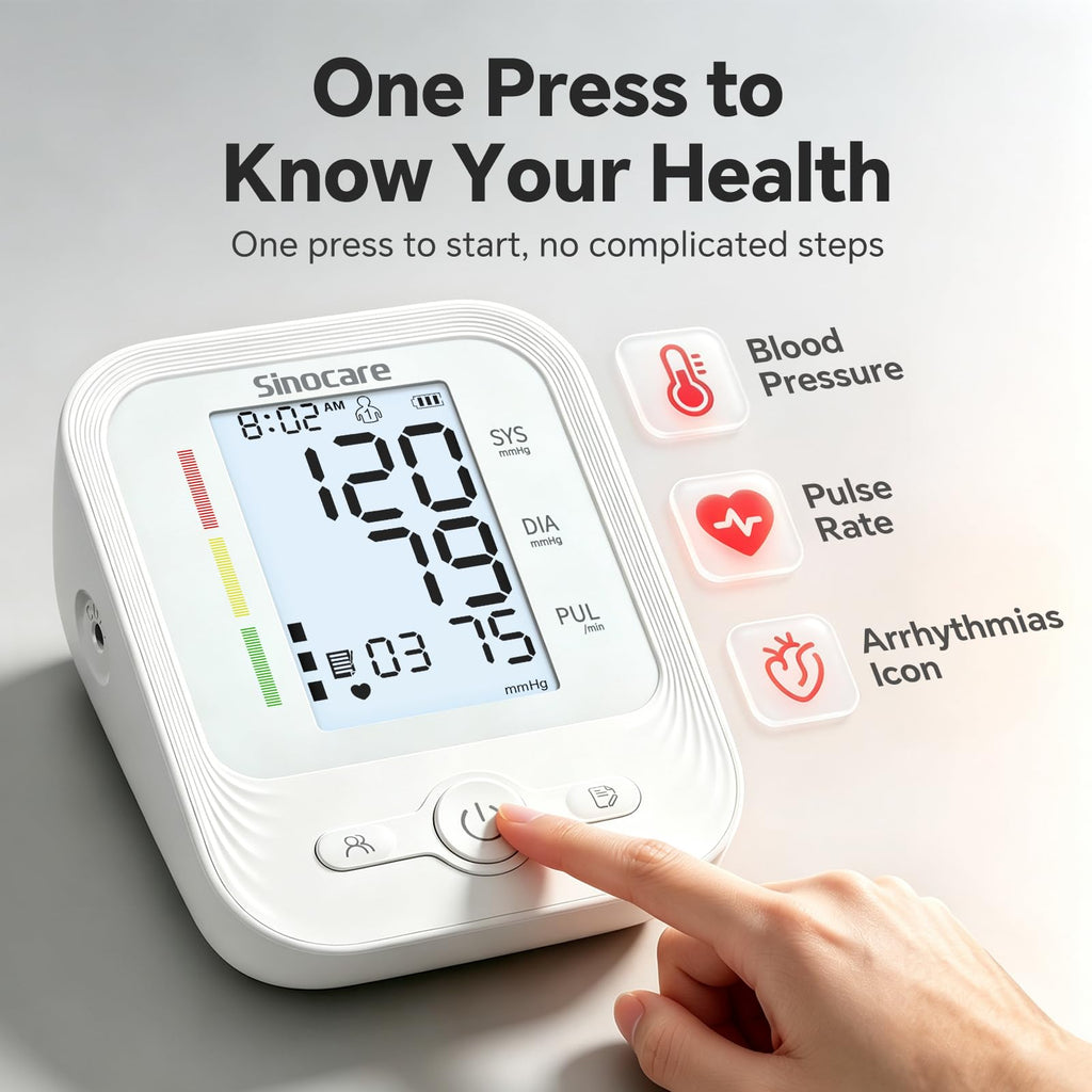 Upper Arm Blood Pressure Monitor with Adjustable Cuff T506924