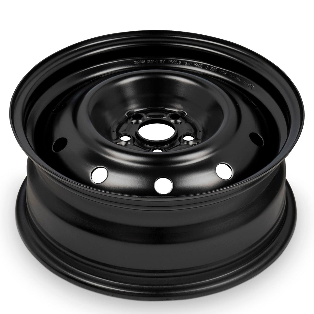 16x6.5 in Steel Wheel Rim 5 Lug 100mm 55mm Offset 56.1mm CB Powder-Coated Black C252
