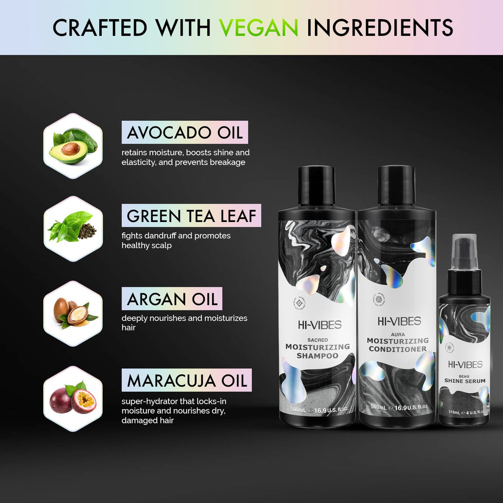 Vegan Argan Oil Shampoo Conditioner and Serum Set D532