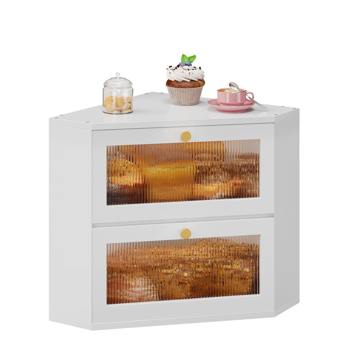 Bamboo Bread Box with Transparent Door A617