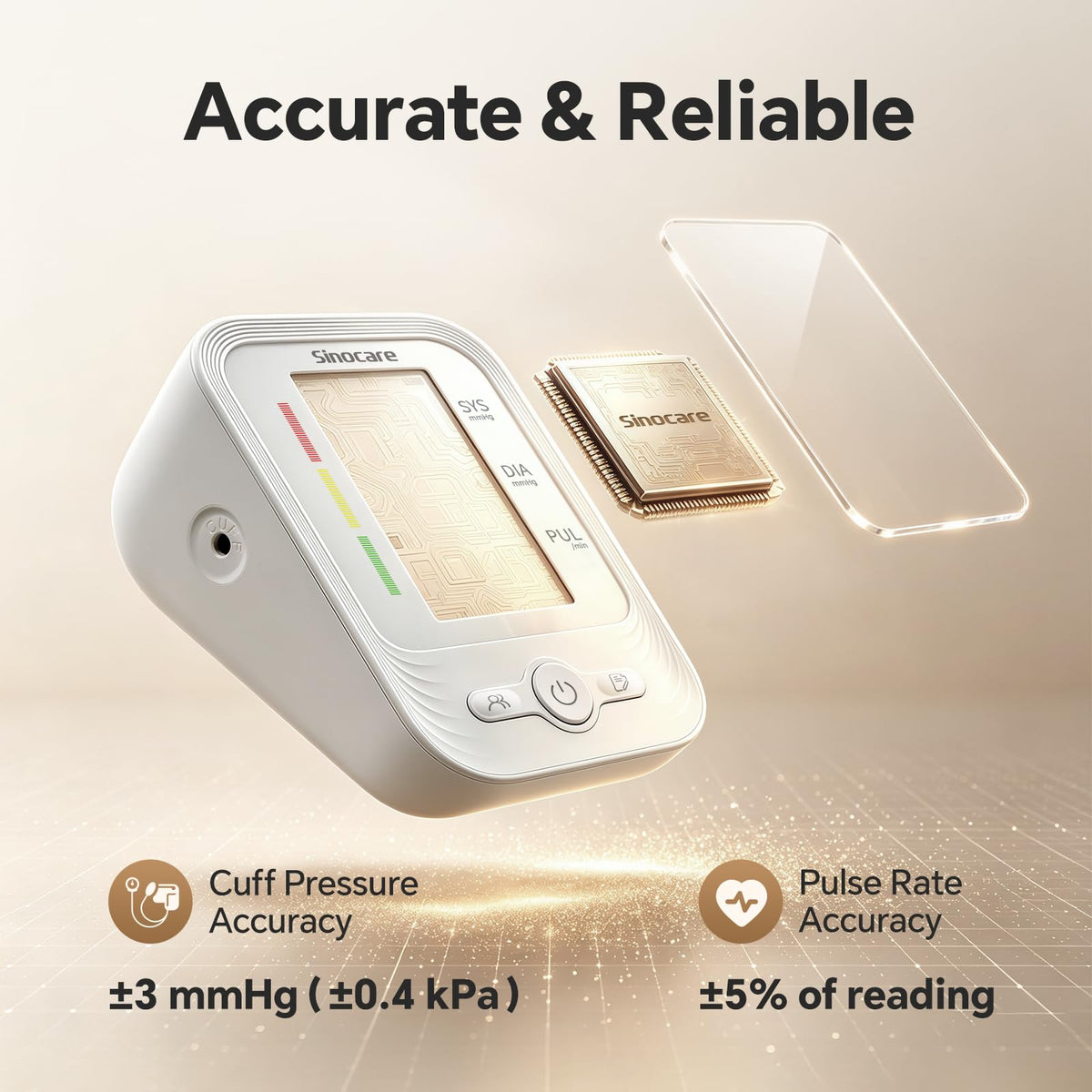 Upper Arm Blood Pressure Monitor with Adjustable Cuff T506924