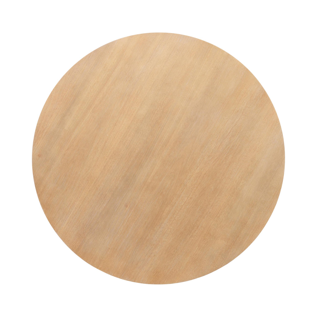 Round Two-Tier Wood Coffee Table with Storage H272826