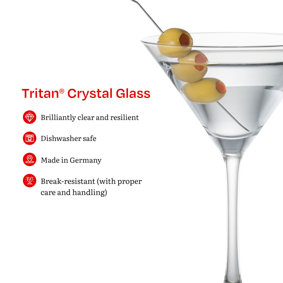 Clear 6 Ounce Martini Glass Set of 6 F4165